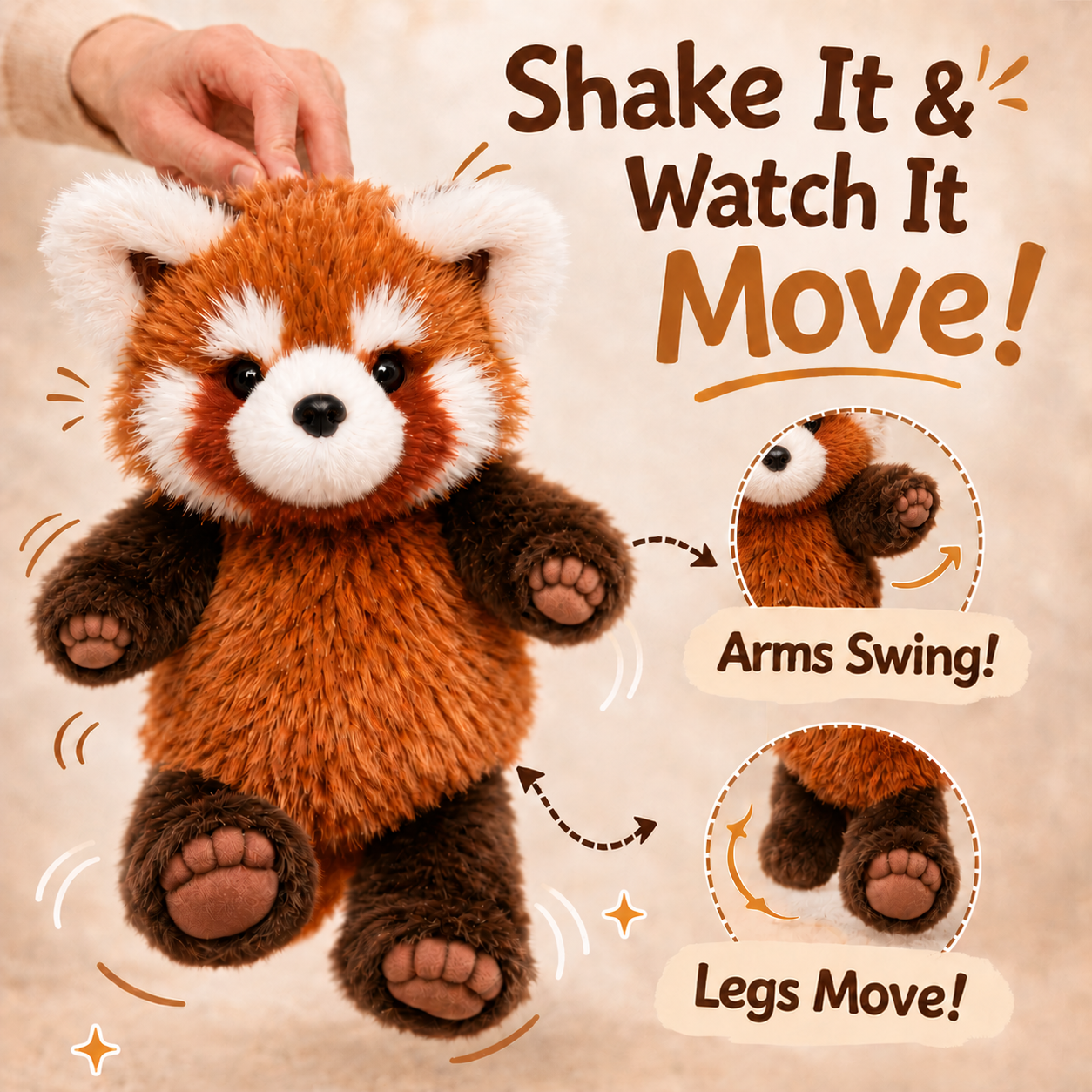 Running RED PANDA Plushie