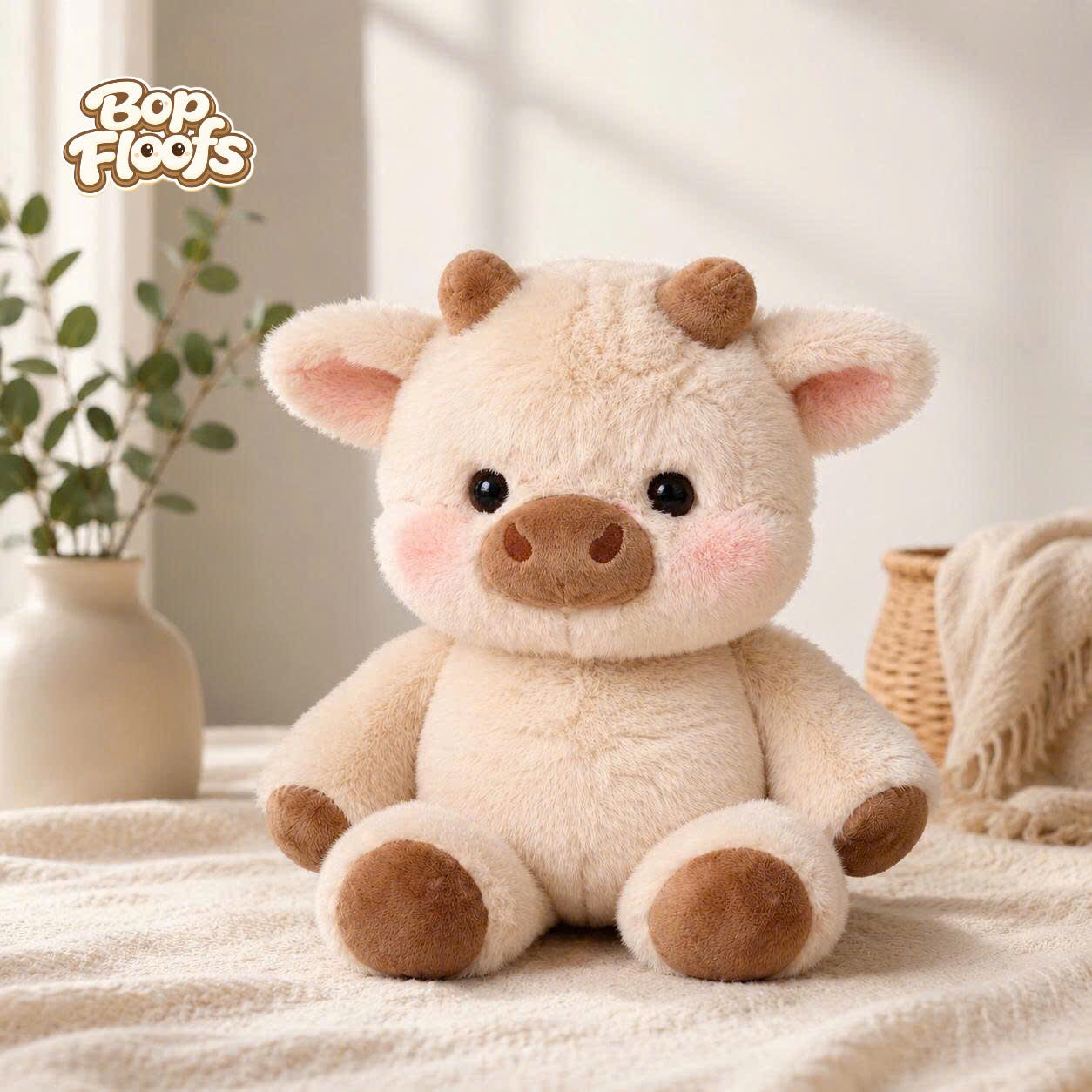 Peluche Mucca Highland che Corre